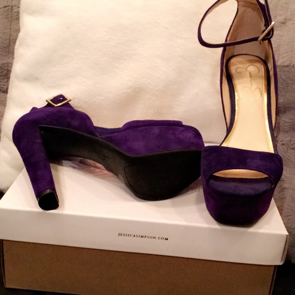 Jessica Simpson heels ankle strap platform sandals